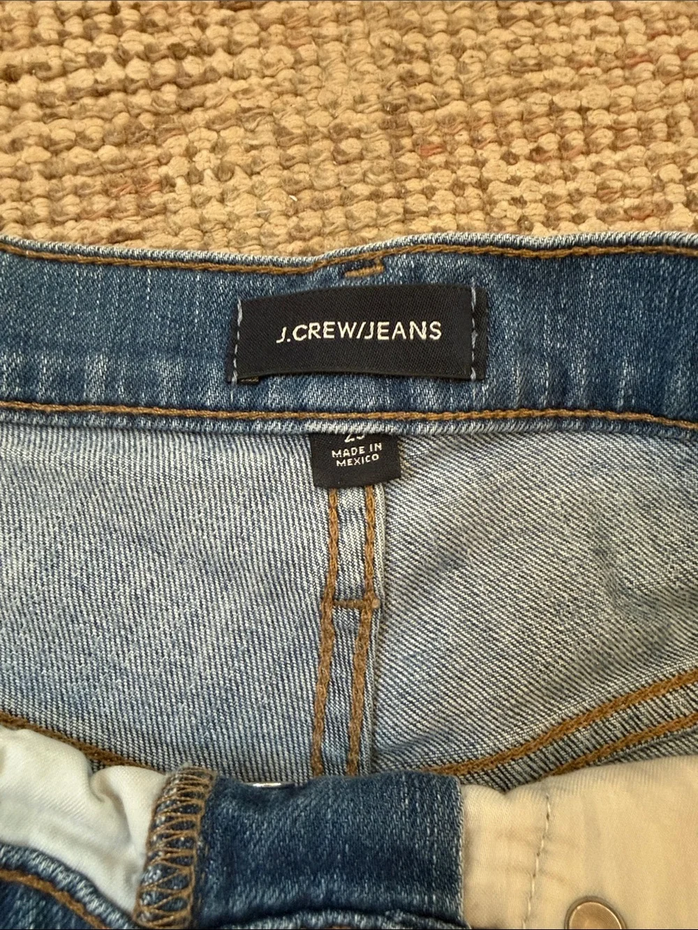 J. Crew Faded Blue High-Rise Button-Fly Denim Shorts